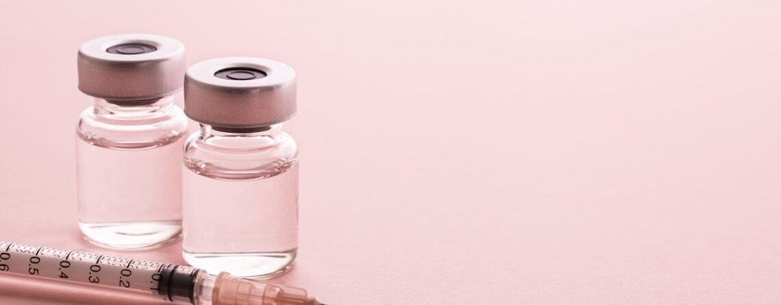 Vials of neuromodulator injectables—Botox, Dysport, and Jeuveau—on a clean med spa treatment surface in Long Island