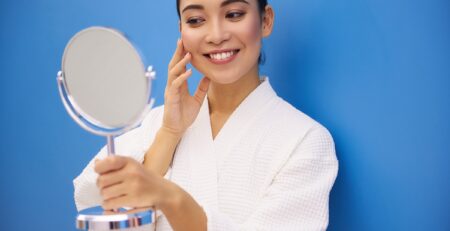 After hydrafacial showing improved skin texture and clarity after a HydraFacial treatment at Virtual Skin Spa in Jericho, Long Island