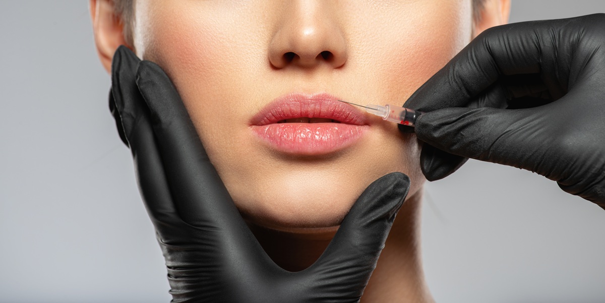 Injector performing a Botox lip flip treatment in Jericho, NY